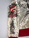 Vintage Y2K Ed Hardy by Christian Audigier Full Rhinestone Tattoo Graphic Zip Hoodie (L)