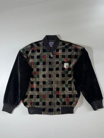 Paul & Shark Yachting Vintage Velvet Patchwork Bomber Jacket (2XL)