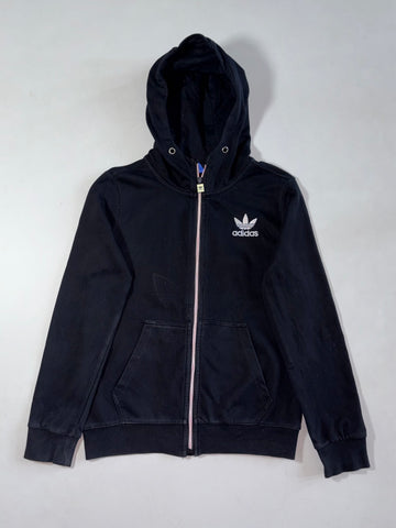 Vintage Adidas Black Trefoil Zip-Up Hoodie Women’s (S)