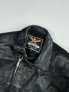 Vintage Black Genuine Leather biker jacket Heavy (L)