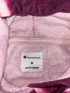 Champion Tie-Dye Script Logo Pullover Hoodie – Burgundy/Pink (M)