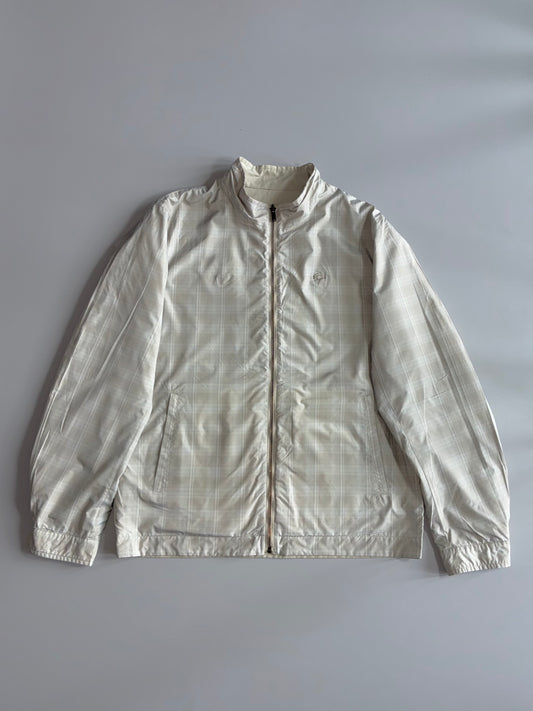 Lacoste Reversable Harrington Jacket Beige Checkered Jacket (XL)