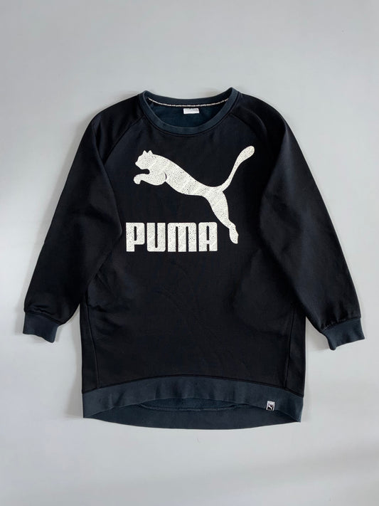 Puma | Oversized Logo Crewneck Sweatshirt | Black (L)