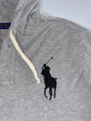 Polo Ralph Lauren Big Pony Hooded Rugby Long Sleeve Grey, Size (2XL)