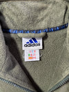 Vintage 90s Adidas Olive Fleece Quarter Zip Pullover (XL)