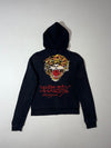 Vintage Ed Hardy Black Tiger Rhinestone Zip-Up Hoodie Women’s (S)