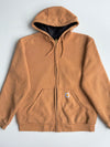 Carhartt Brown Thermal-Lined Active Zip Hoodie Jacket (XL)
