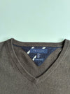 Tommy Hilfiger Cotton Cashmere V-Neck Sweater – Brown (XL)