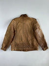Parcours Brown Leather Bomber Jacket (XL/2Xl)