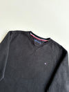 Tommy Hilfiger Flag Logo Crewneck Sweatshirt – Black (L)