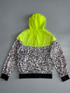 Nike Sportswear Windrunner Neon Volt & Geometric Print Hooded Jacket — Made in Vietnam | Size L