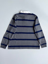 Polo Ralph Lauren Striped Rugby Shirt – Grey/Navy with White Collar (2Xl)