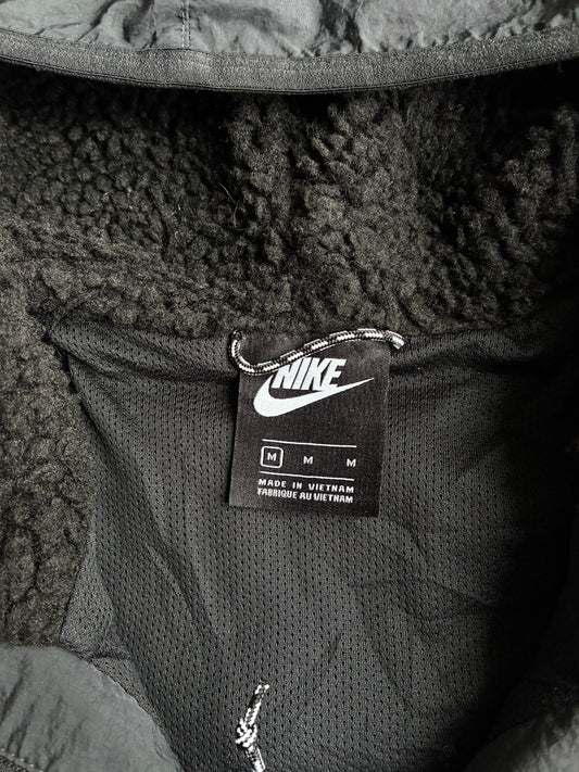 Nike Sportswear Heritage Black Sherpa Half Zip Hoodie (M)