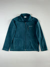 Columbia Dark Teal Full-Zip Fleece Jacket with Chest Zip Pocket – (M)