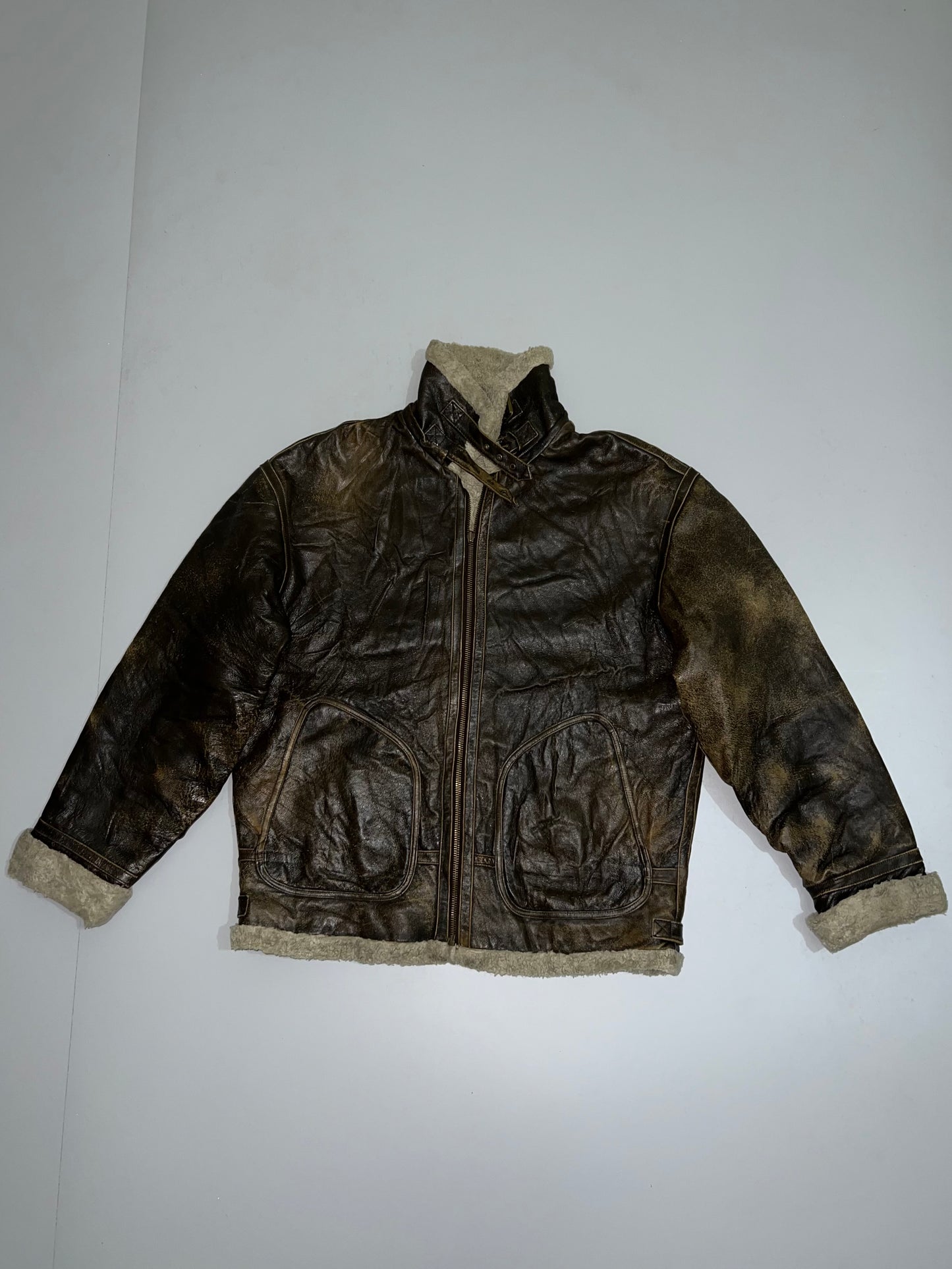 !                                                                                                                                                                                                        Super Premium Original Vintage Leather Jacket (XL/2XL)