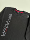 Spyder | Black Vertical Spellout Embroidered Crewneck | (L)
