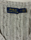 Polo Ralph Lauren Grey Cable Knit V-Neck Sweater  (S)