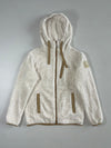 Blackyak Cream Sherpa Fleece Zip-Up Hoodie (S)