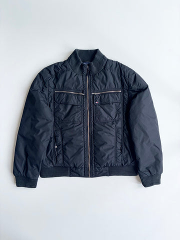 Tommy Hilfiger Black Multi-Pocket Bomber Jacket (2XL)