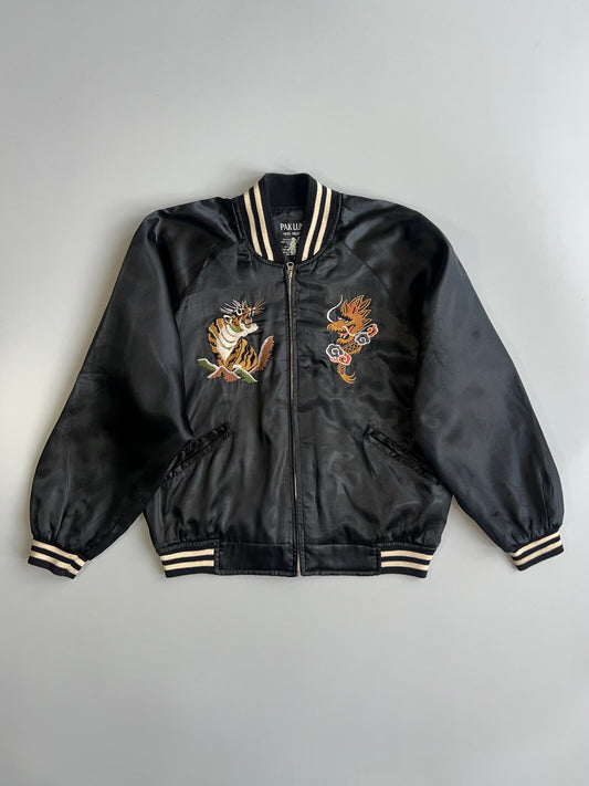 Pak Lung | Vintage Tiger & Dragon Embroidered Sukajan Bomber (M)