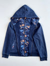 Onirrai Navy Japanese Embroidered Zip Hoodie (L)