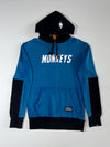 Lamigo Monkeys | Blue/Black Colorblock Hoodie (M)