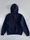 H&M Plaid Patch “M” Half-Button Pullover Hoodie Navy (M)