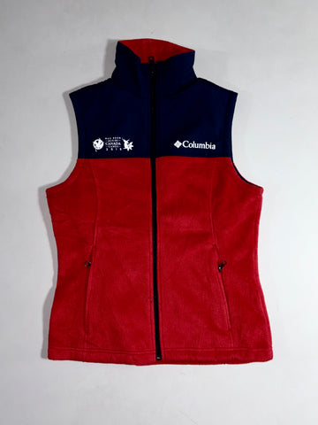 Columbia x Canada Games 2019 Red Deer Red & Navy Fleece Vest Women’s (XS)