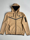 Nike Tech Fleece FC Barcelona Full-Zip Hoodie – Tan/Black  (XXL)