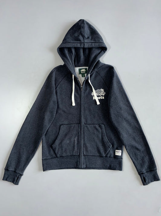 Roots Canada Charcoal Grey Zip Hoodie (S)