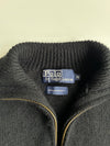Polo by Ralph Lauren Black Lambswool Quarter Zip Sweater (M)