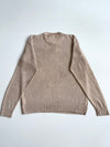 Vintage 90s Tommy Hilfiger Tan Cotton Knit Crewneck Sweater – Made in Hong Kong (M)