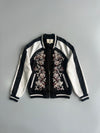 River Island | Floral Embroidered Satin Souvenir Bomber Jacket (S)