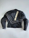 Vanucci by Enrico Vanucci High-Class Motorbikewear Chevron Stripe Leather Moto Jacket (S)