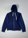 Polo Ralph Lauren Navy Zip Hoodie – Yellow Pony Waffle-Lined Hooded Sweatshirt (M)