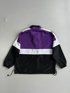 Adidas Originals Purple, White & Black Colourblock Trefoil Windbreaker Jacket(XL)