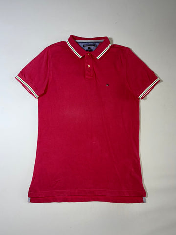 Tommy Hilfiger Tipped Collar Slim Fit Polo – Red (M)