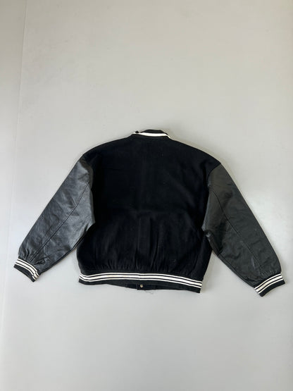 ZSuper Premium (RARE) Bones Varsity Jacket Original Leather Sleeves (M)