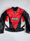 Vintage Scott Leathers UK Racing Leather Jacket  Back Hump, Padded (L)