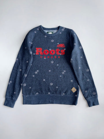 Roots Canada | Maple Leaf AOP Crewneck Sweatshirt (XS)
