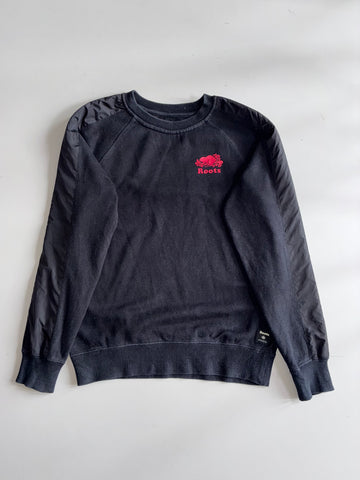 Roots Black Crewneck Sweatshirt (M)