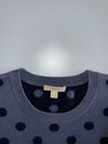 Burberry Polka Dot Cotton-Cashmere Blend Crewneck Sweatshirt (M)