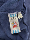 Vintage Adidas Trefoil Big Logo Fleece Hoodie Navy Yellow  (L)