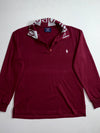 Polo Sport Ralph Lauren | Burgundy Spell Out Collar Long Sleeve Polo (S)