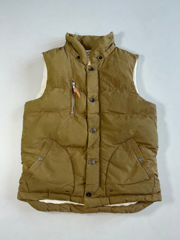 Vintage True Religion Olive Quilted Puffer Vest (M)