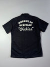Dickies Black Chain-Stitch Script Logo Work Shirt Tropical Print Lining (S/M)