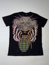 Christian Audigier Skull Wings Rhinestone Graphic T-Shirt (XL/2XL)