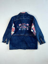 Vintage Jeno Dark Wash Patchwork Americana Denim Jacket (L)