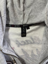 Onirari Grey Varsity Zip-Up Hoodie – Embroidered Patch | (M)