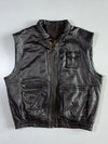 Enrico Gorlani Multi-Pocket Leather Utility Vest (L)